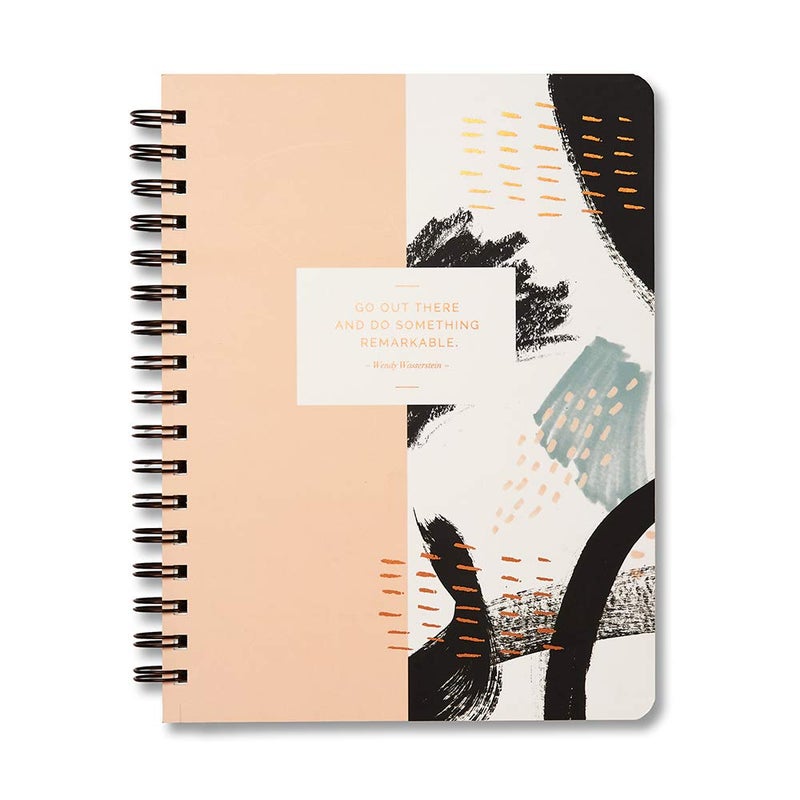 Compendium Spiral Notebook - Go out there and do something remarkable. â€” A Designer Spiral Notebook with 192 Lined Pages, College Ruled, 7.0â€W x 9.25â€H